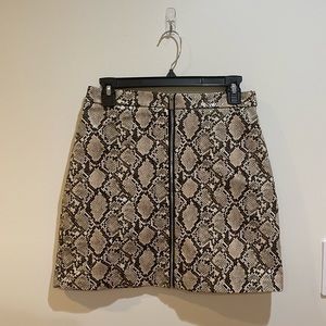 New Look Snake Skin Mini Skirt